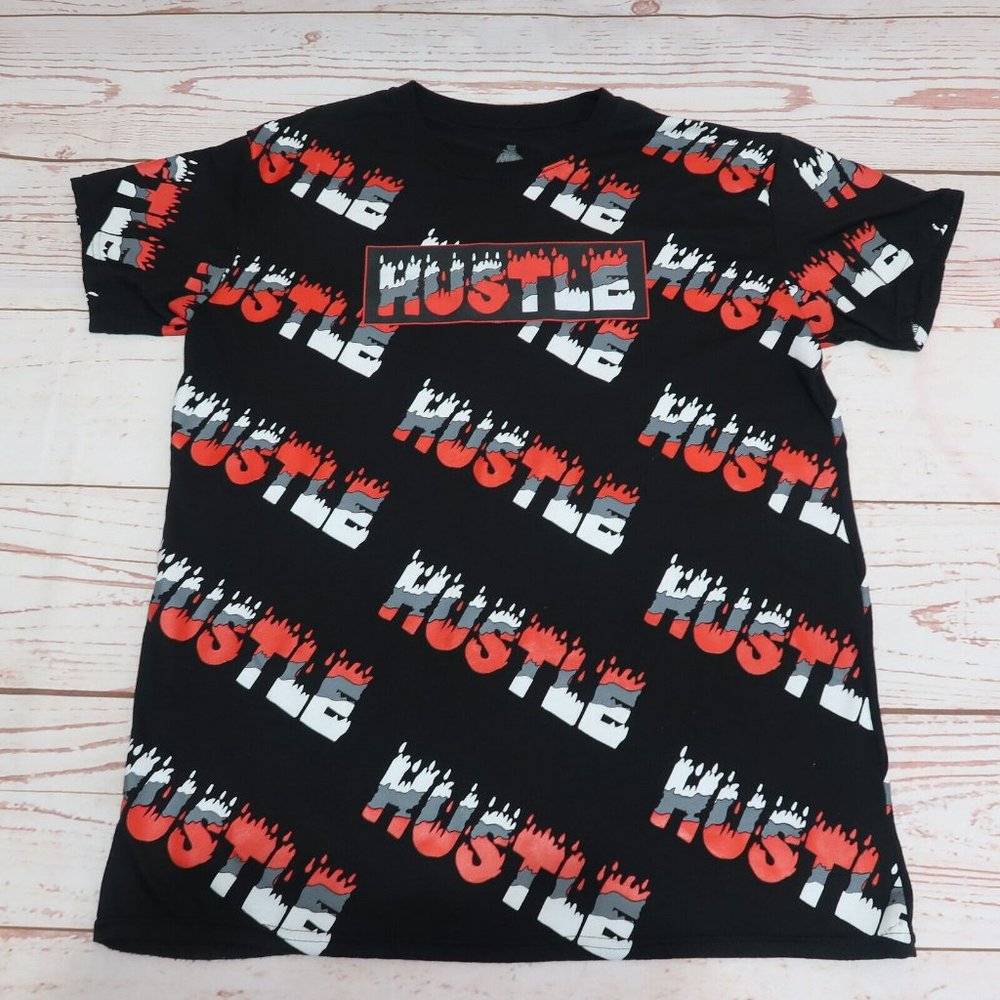Launder Mens Black Size XL Hustle Tshirt Bailey Apparel